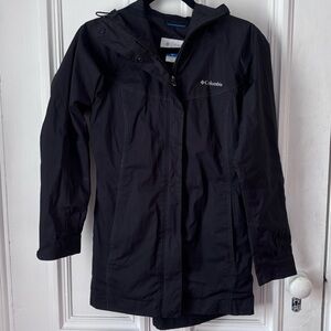 Columbia Women’s Omnitech Hooded Zip/Snap Front Waterproof Lined Jacket Size XS